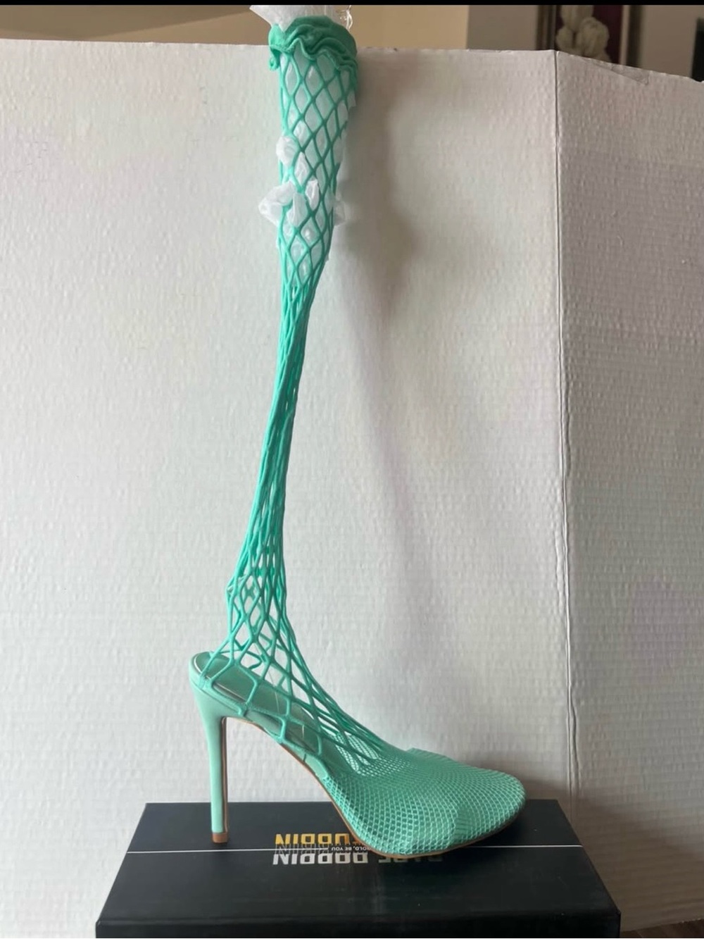 Cape Robbin Mint Green Mesh Stiletto High Heel Bootie
